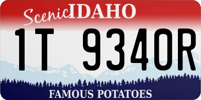 ID license plate 1T9340R
