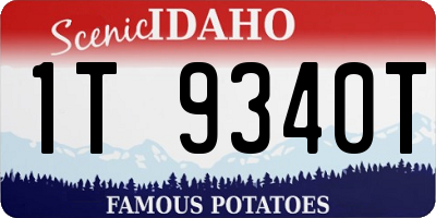 ID license plate 1T9340T