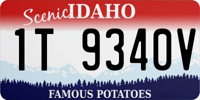 ID license plate 1T9340V
