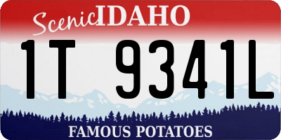 ID license plate 1T9341L