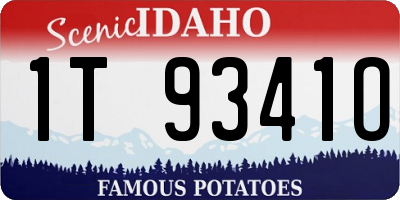 ID license plate 1T9341O