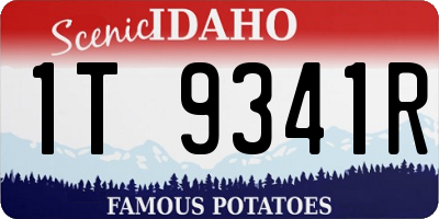 ID license plate 1T9341R