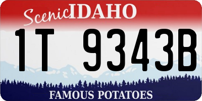 ID license plate 1T9343B