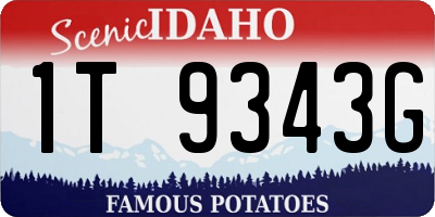 ID license plate 1T9343G