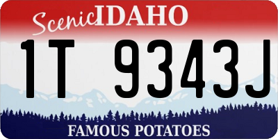 ID license plate 1T9343J