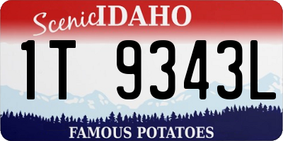 ID license plate 1T9343L