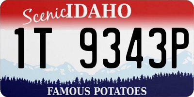 ID license plate 1T9343P
