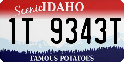 ID license plate 1T9343T