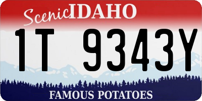 ID license plate 1T9343Y