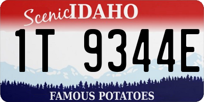 ID license plate 1T9344E