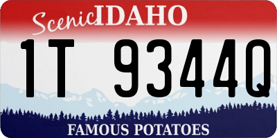 ID license plate 1T9344Q