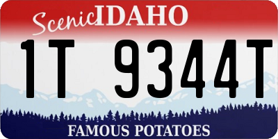 ID license plate 1T9344T