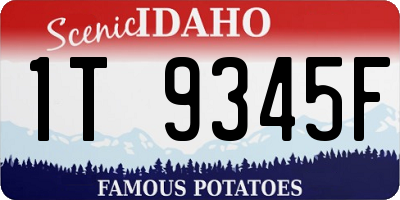ID license plate 1T9345F