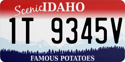 ID license plate 1T9345V