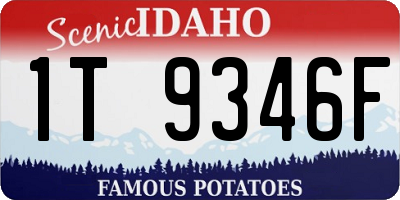 ID license plate 1T9346F
