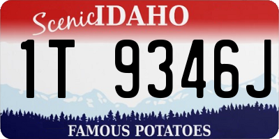 ID license plate 1T9346J