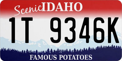 ID license plate 1T9346K