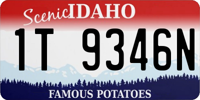 ID license plate 1T9346N