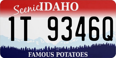 ID license plate 1T9346Q