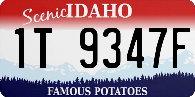 ID license plate 1T9347F