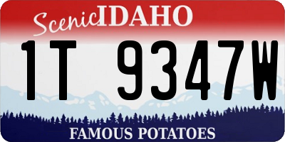 ID license plate 1T9347W