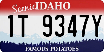 ID license plate 1T9347Y