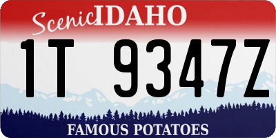 ID license plate 1T9347Z