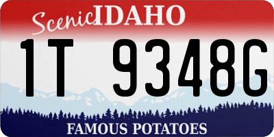 ID license plate 1T9348G