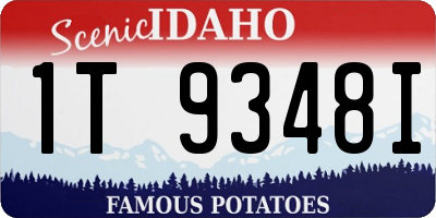 ID license plate 1T9348I