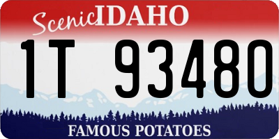 ID license plate 1T9348O