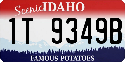 ID license plate 1T9349B