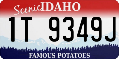ID license plate 1T9349J