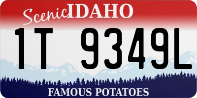 ID license plate 1T9349L