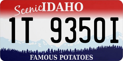 ID license plate 1T9350I