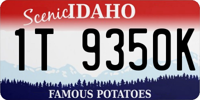 ID license plate 1T9350K