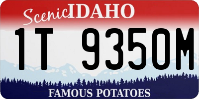 ID license plate 1T9350M