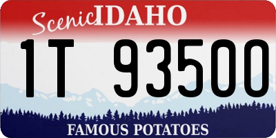 ID license plate 1T9350O