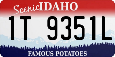 ID license plate 1T9351L