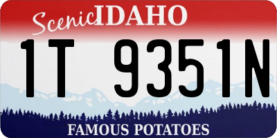 ID license plate 1T9351N