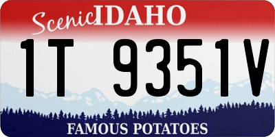 ID license plate 1T9351V