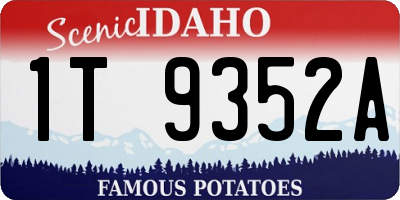 ID license plate 1T9352A