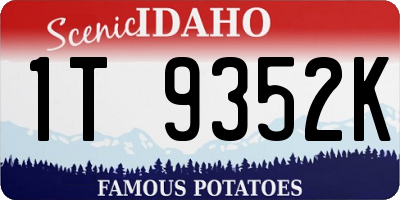 ID license plate 1T9352K