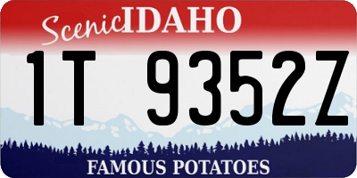 ID license plate 1T9352Z