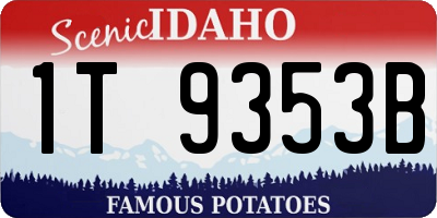 ID license plate 1T9353B