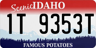 ID license plate 1T9353T