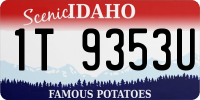 ID license plate 1T9353U