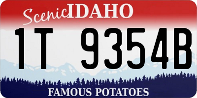ID license plate 1T9354B