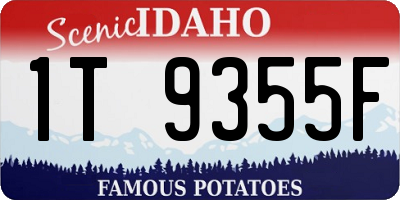 ID license plate 1T9355F