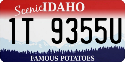 ID license plate 1T9355U