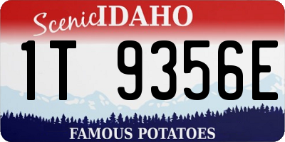 ID license plate 1T9356E